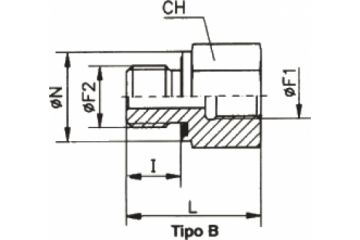 TN141-B Adaptor drept FE-FI